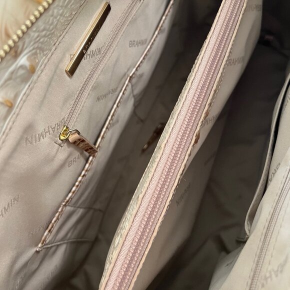 BRAHMIN Melbourne Collection Contour Finley Carryall Satchel Tote Bag - (EUC) - Picture 10 of 11